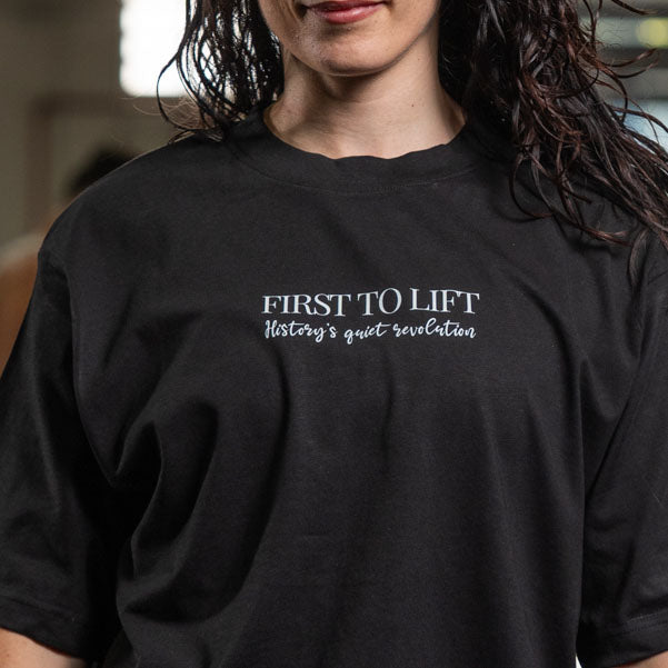 Cocowod ropa crosstraining Camiseta Mujer modelo First To Lift | Oversized