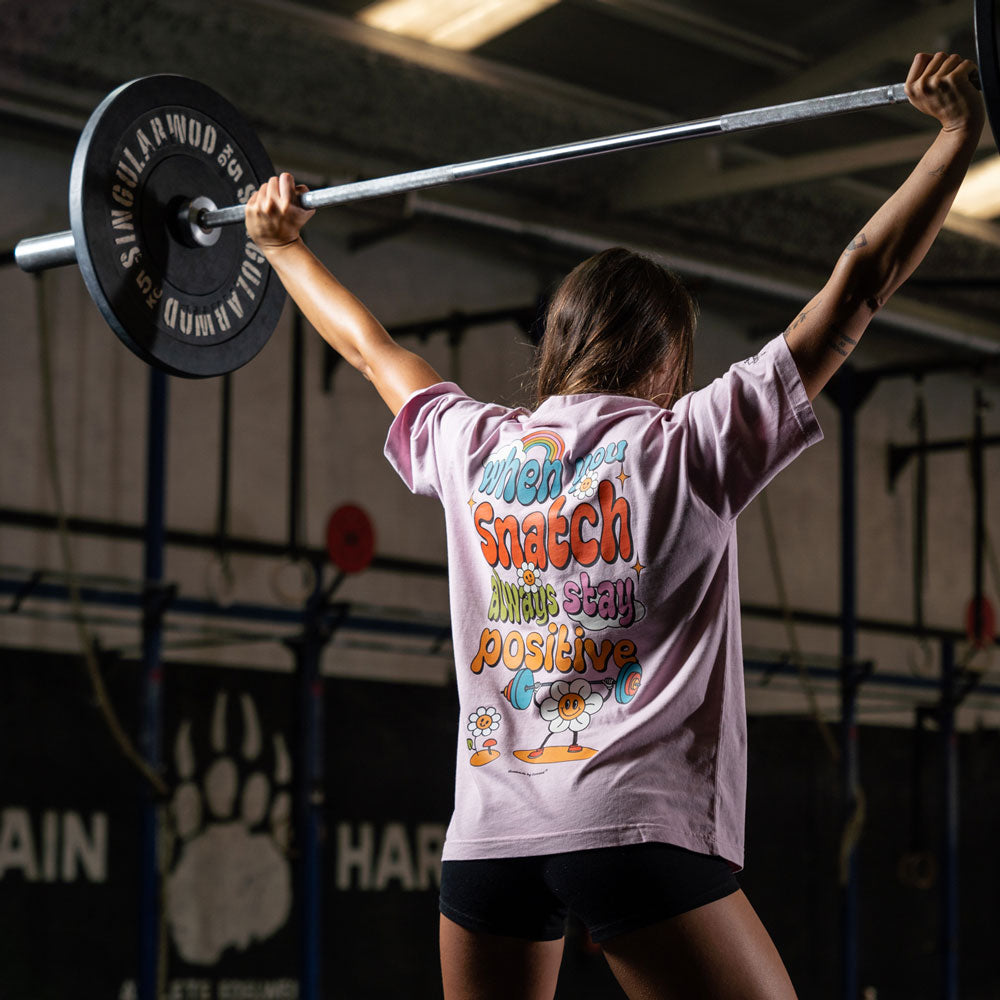 Cocowod ropa crosstraining Camiseta Mujer modelo When You Snatch | Oversized