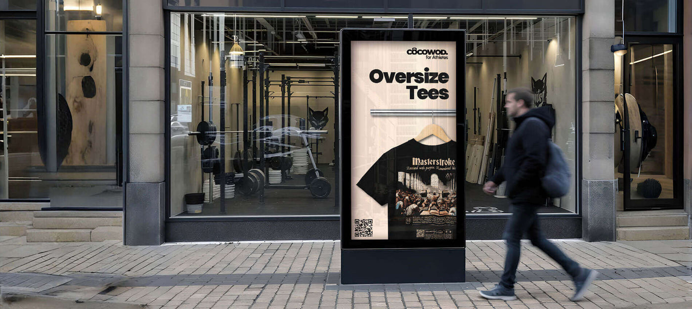 Ropa crosstraining para hombre: camisetas oversize con diseños originales, elaboradas a mano para atletas.