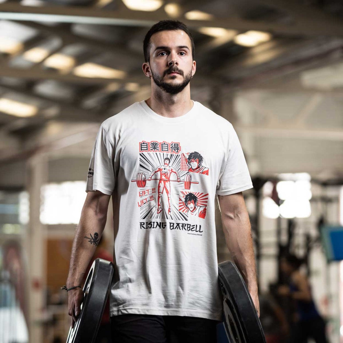 Cocowod ropa crosstraining Camiseta Hombre modelo Rising Barbell | T-Shirt