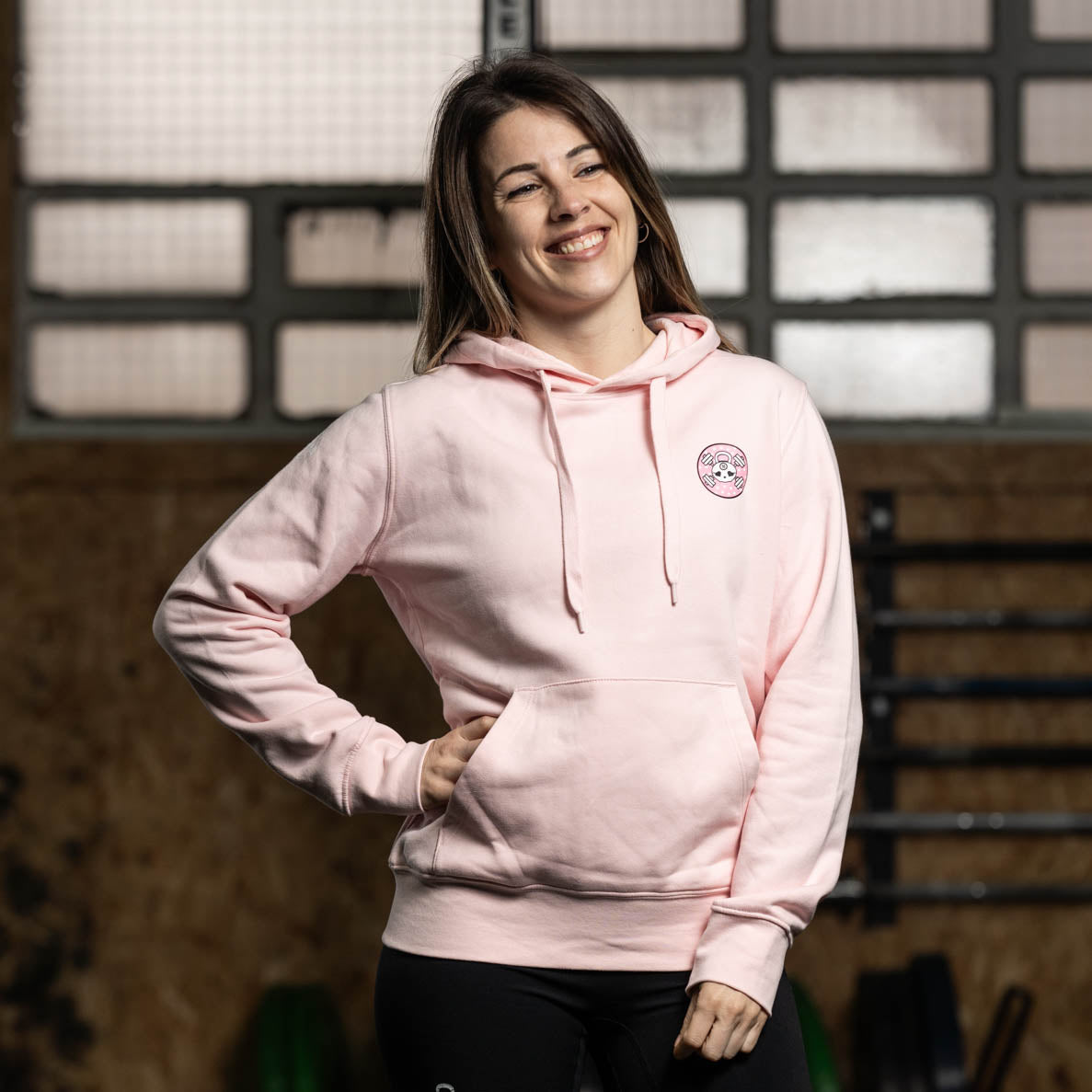 sudadera hoodie capucha cremallera oversized mujer algodón crosstraining ropa cocowod atleta